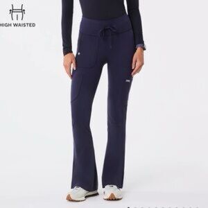 TYRABLOSSOM24 Figs Navy High Waisted Seville Flare Scrub Leggings Size XS